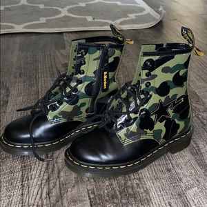 Bape x doc marten boots